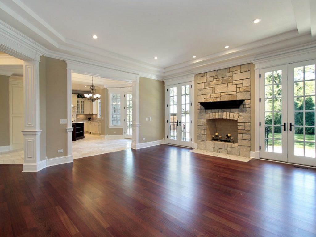 A room in Fort Mill, SC, that had a professional hardwood floor cleaner come in